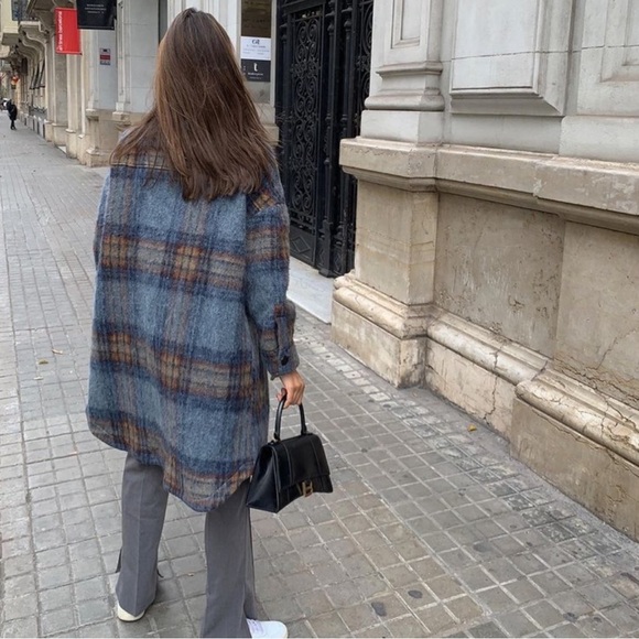 Zara long plaid jacket size XS - Picture 6 of 13